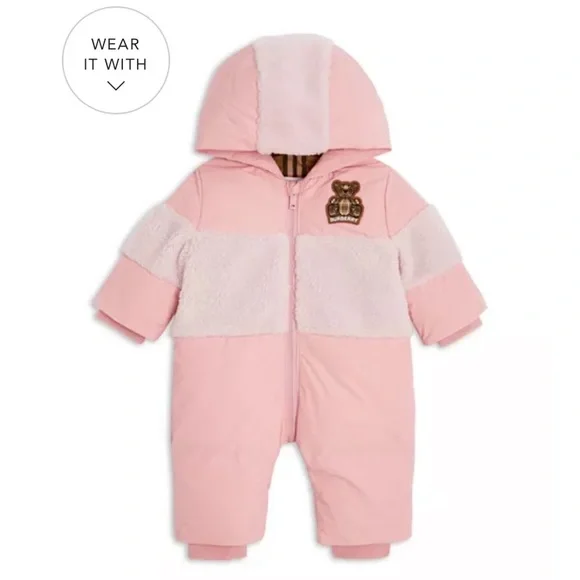 Burberry Ray down snowsuitBaby pink 12 months
